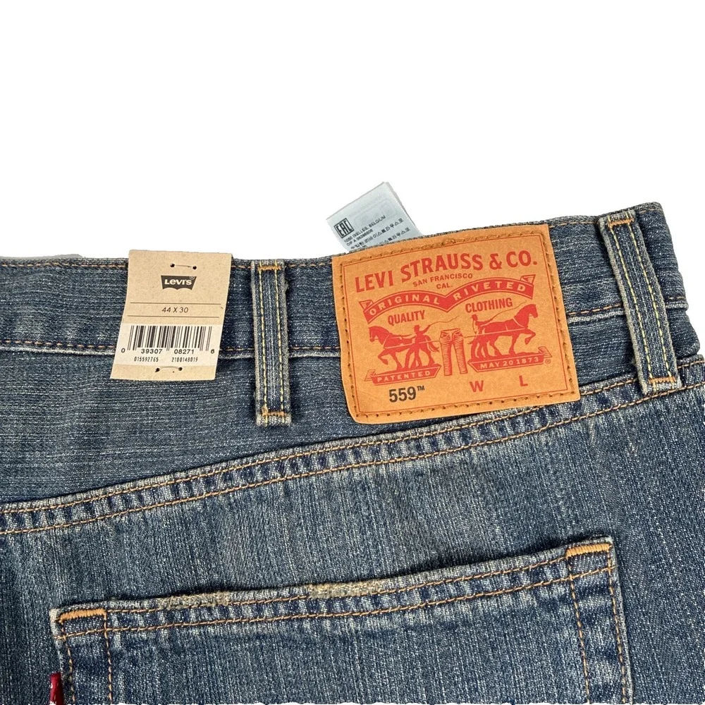 New Mens Levi's 559 Relaxed Straight Fit Denim Jeans Size 44x30 Big And Tall NWT